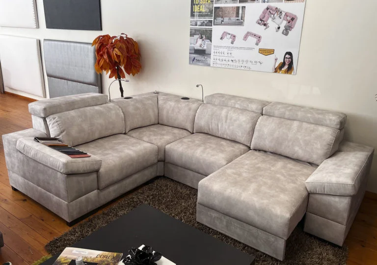 Detalle de sofá rinconera soffran